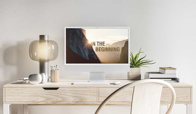 In The Beginning Mockup